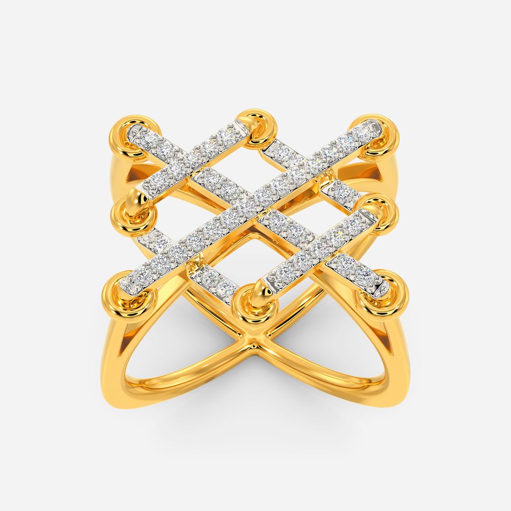 Hidden Knot Lace Diamond Rings