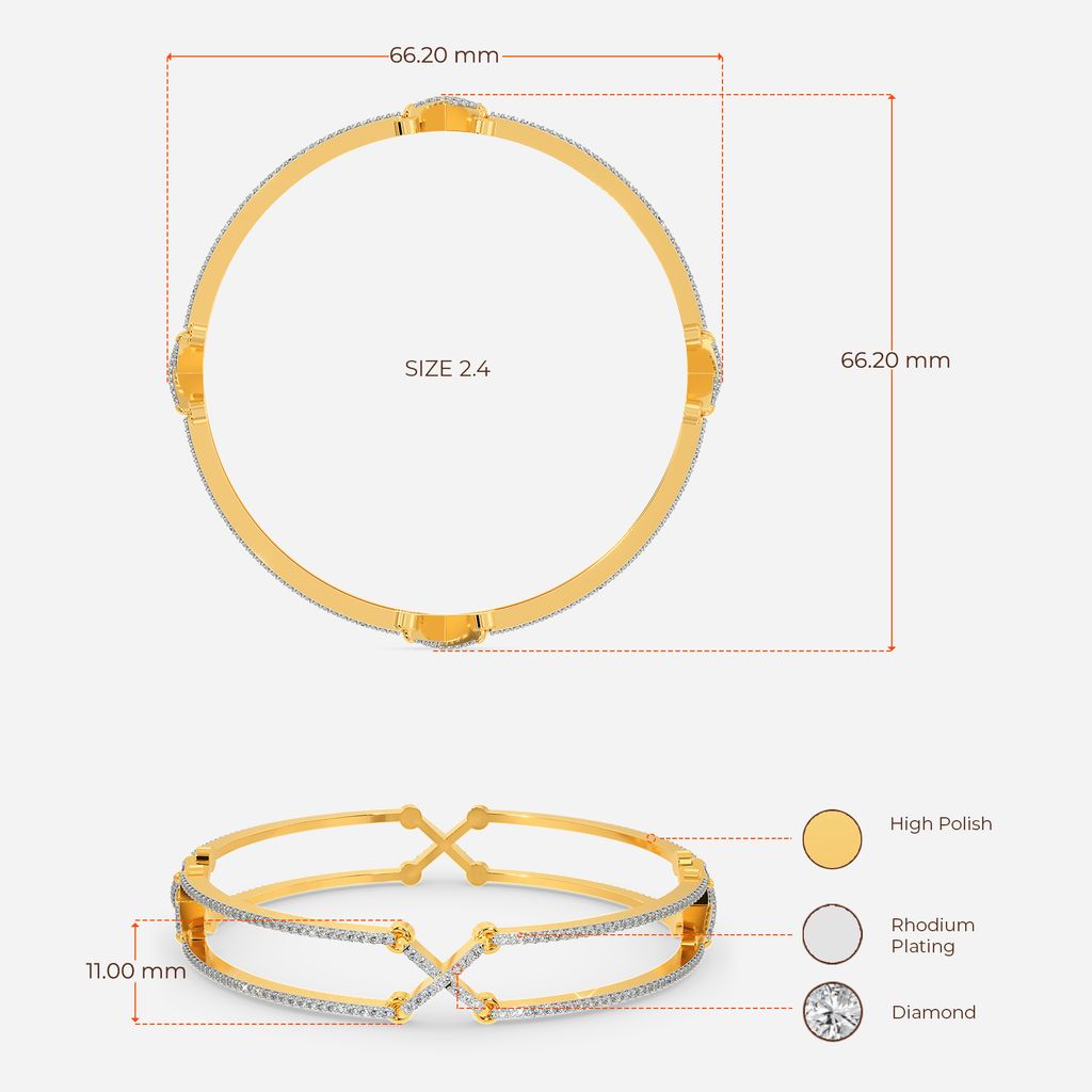 Hidden Knot Lace Diamond Bangles