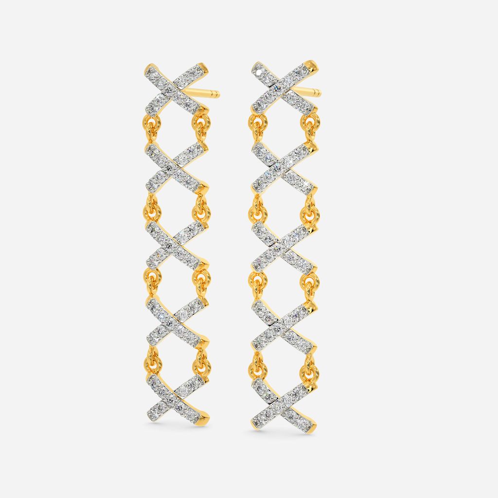 Free flow Lace Diamond Earrings