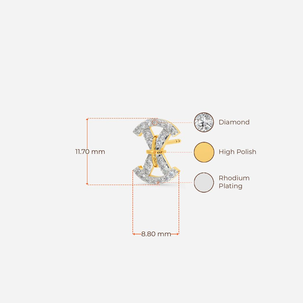 Minimal Gamble Diamond Earrings