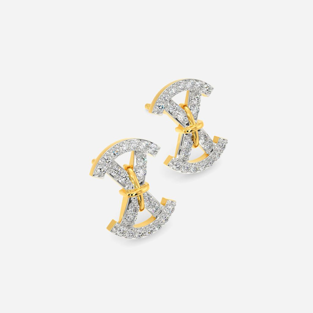 Minimal Gamble Diamond Earrings
