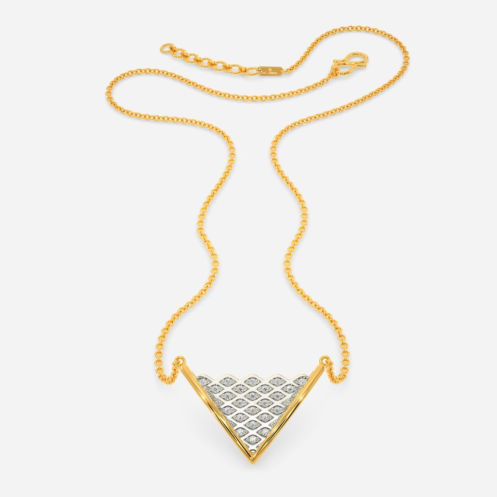 Knit In The Round Diamond Necklaces