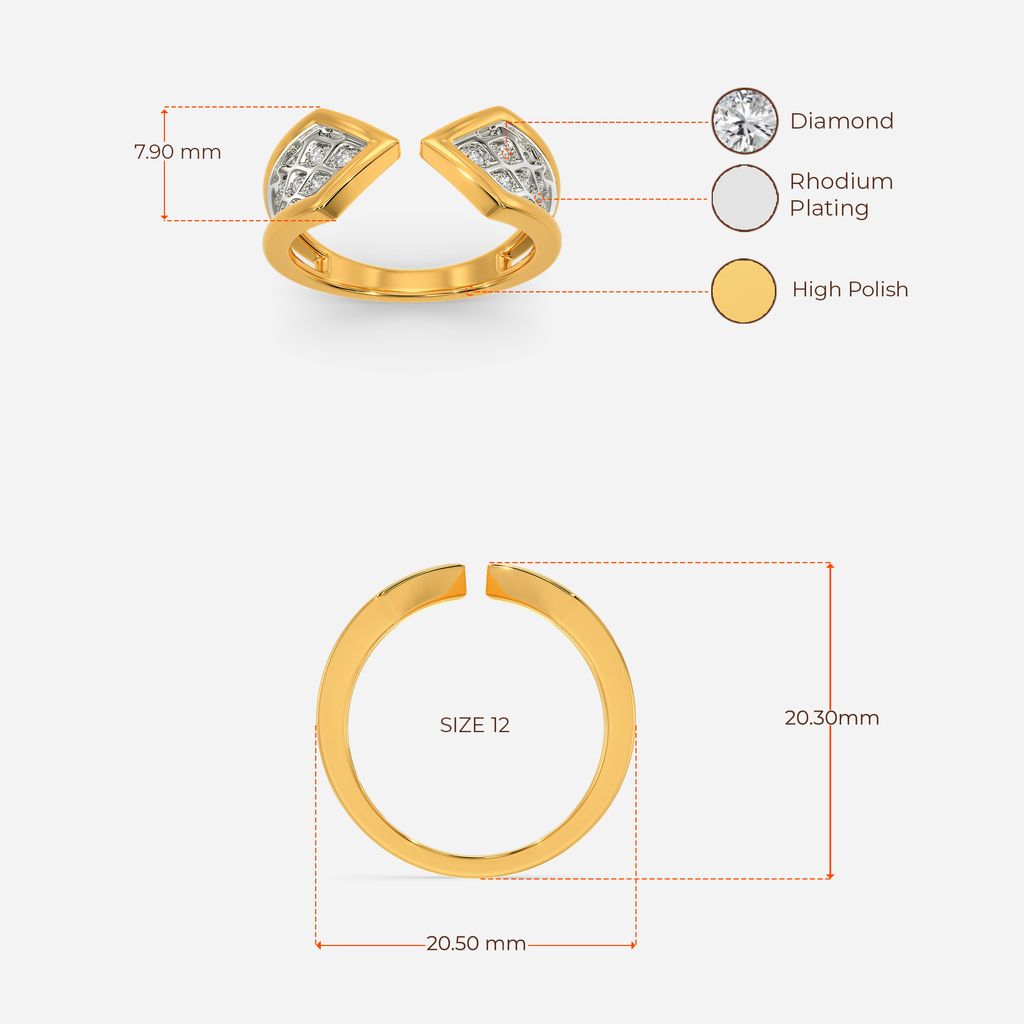 Knit Neat Edge Diamond Rings