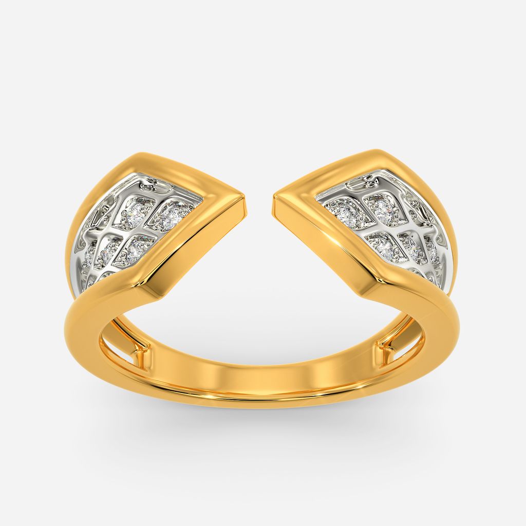 Knit Neat Edge Diamond Rings