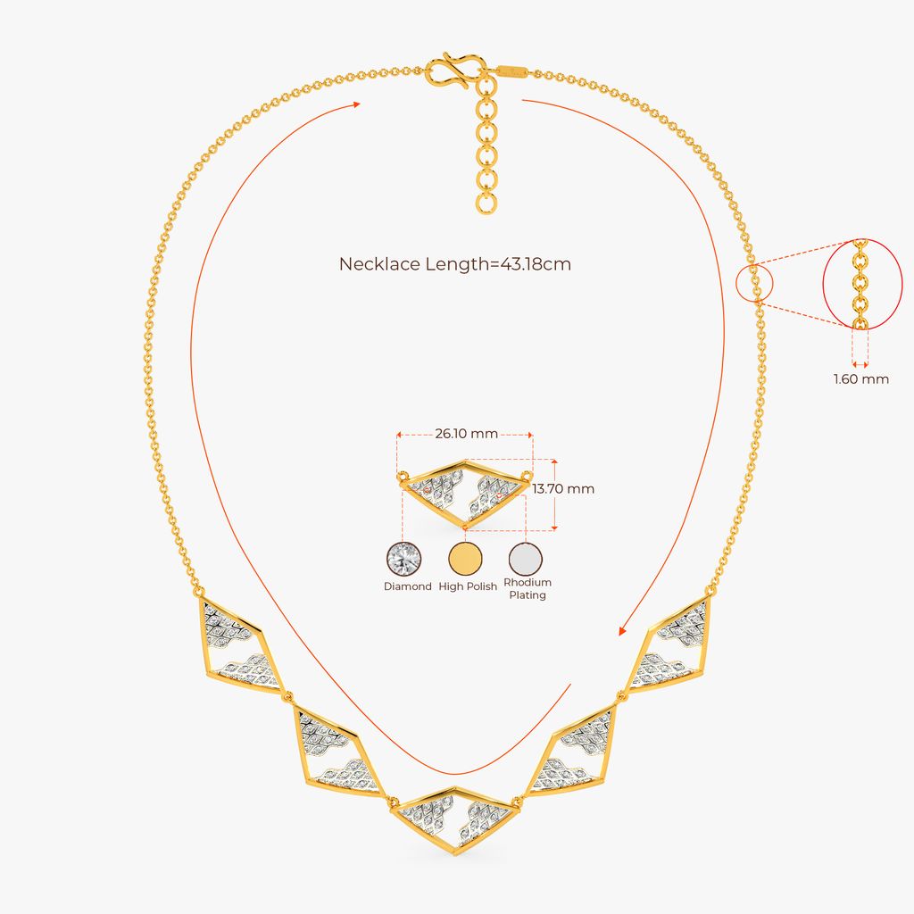 Knitly Attached Diamond Necklaces