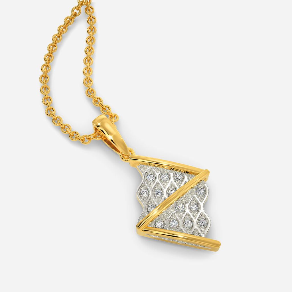 Moss Knit Diamond Pendants
