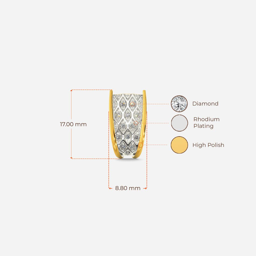 Knit Stich Diamond Earrings