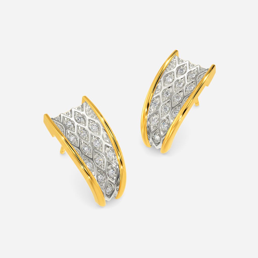 Knit Stich Diamond Earrings