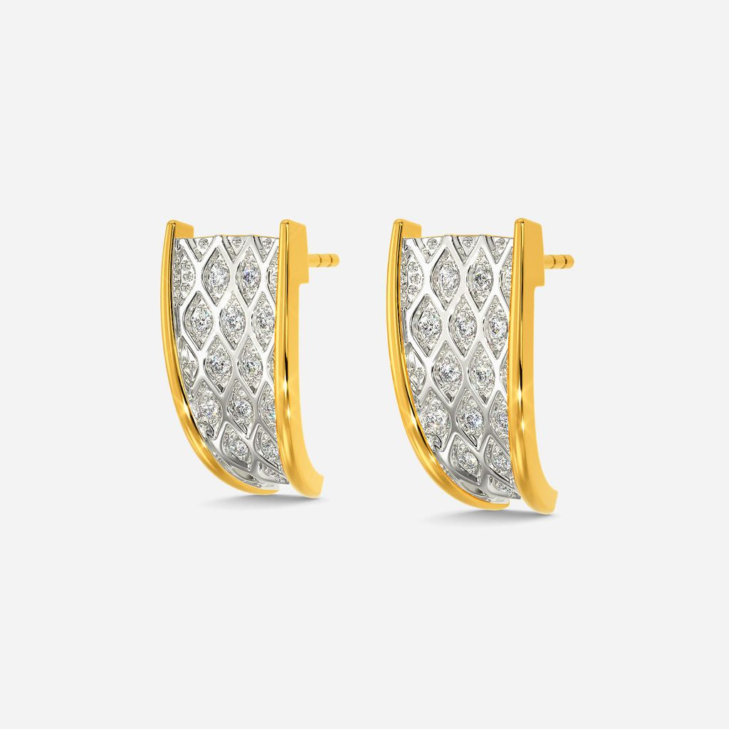Knit Stich Diamond Earrings
