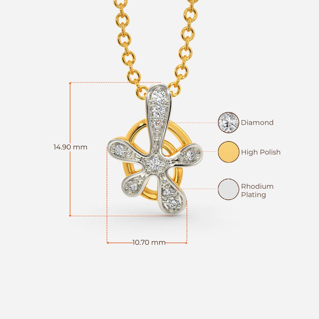 Print O Drop Diamond Pendants