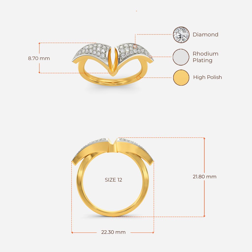 Frenzy Boat Handle Diamond Rings