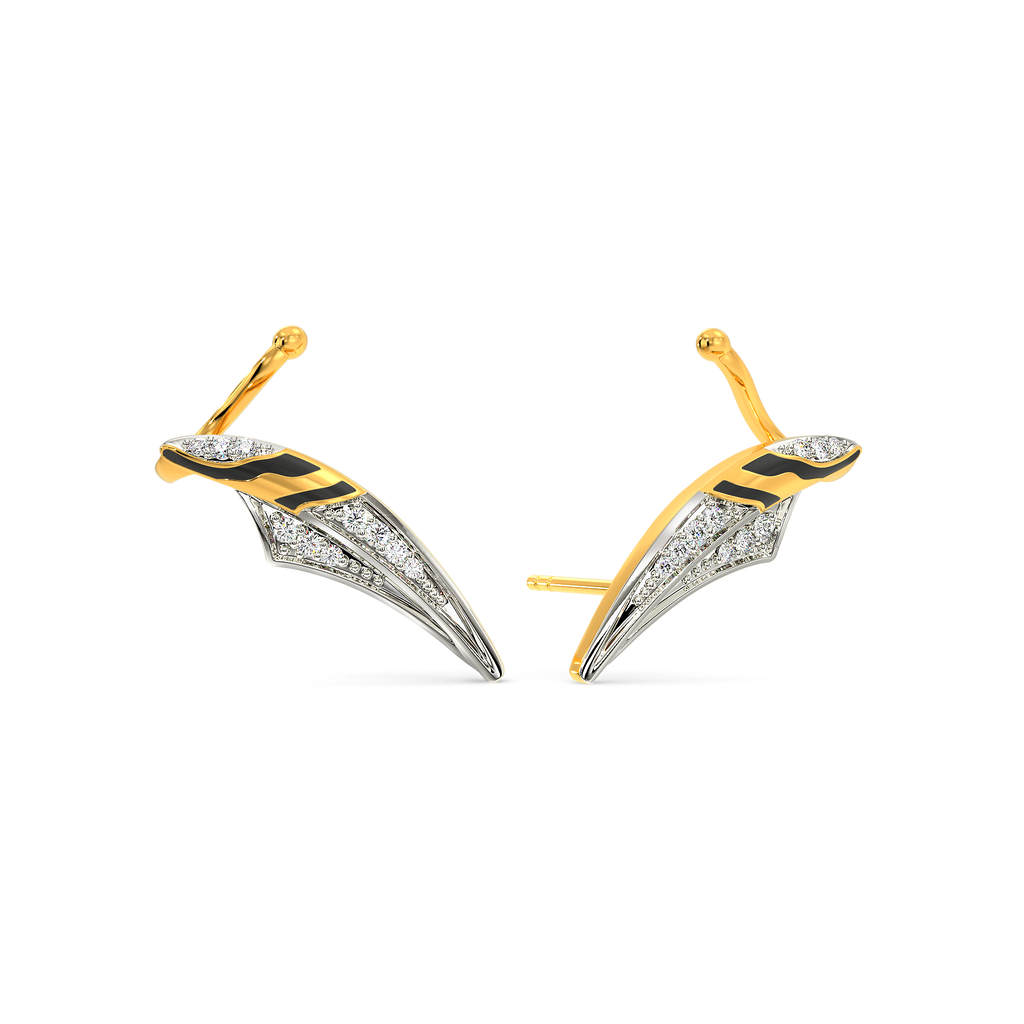 Tigress Muzzle Diamond Earrings