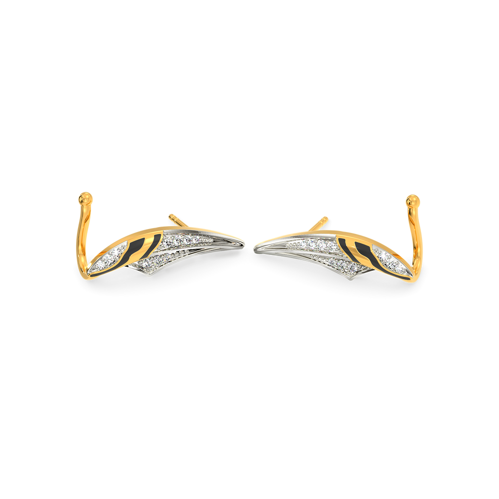 Tigress Muzzle Diamond Earrings