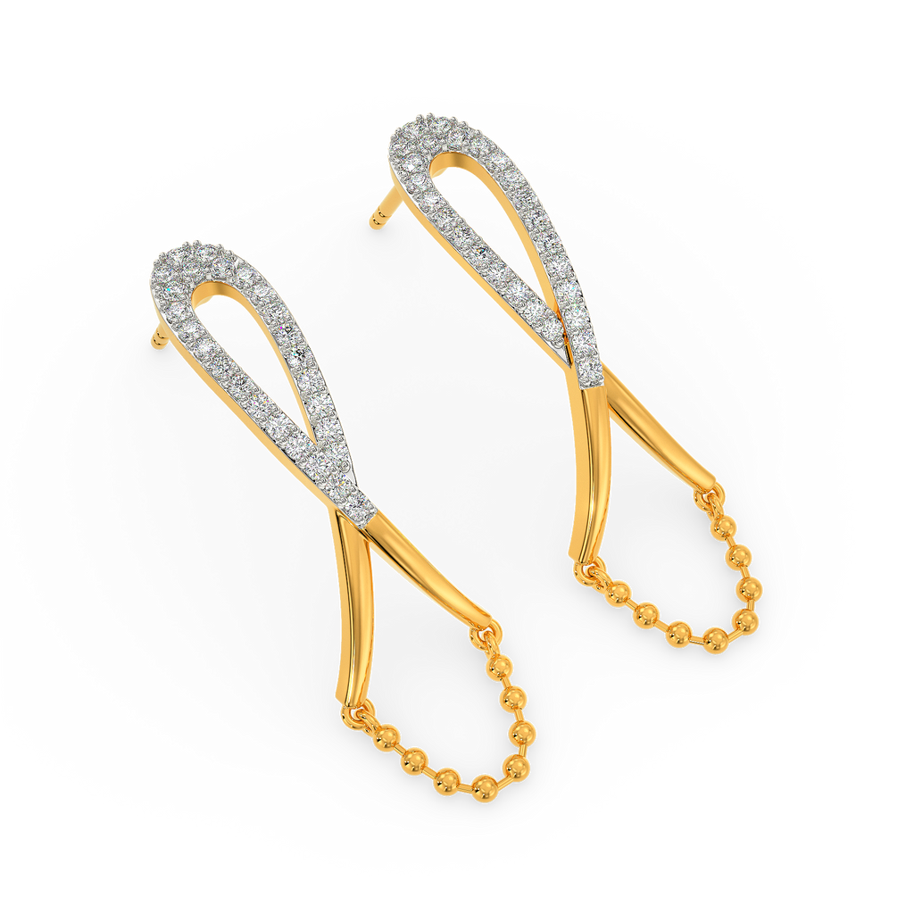 Kinda Linked Diamond Earrings