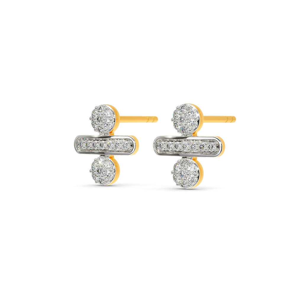 Double Dash Diamond Earrings