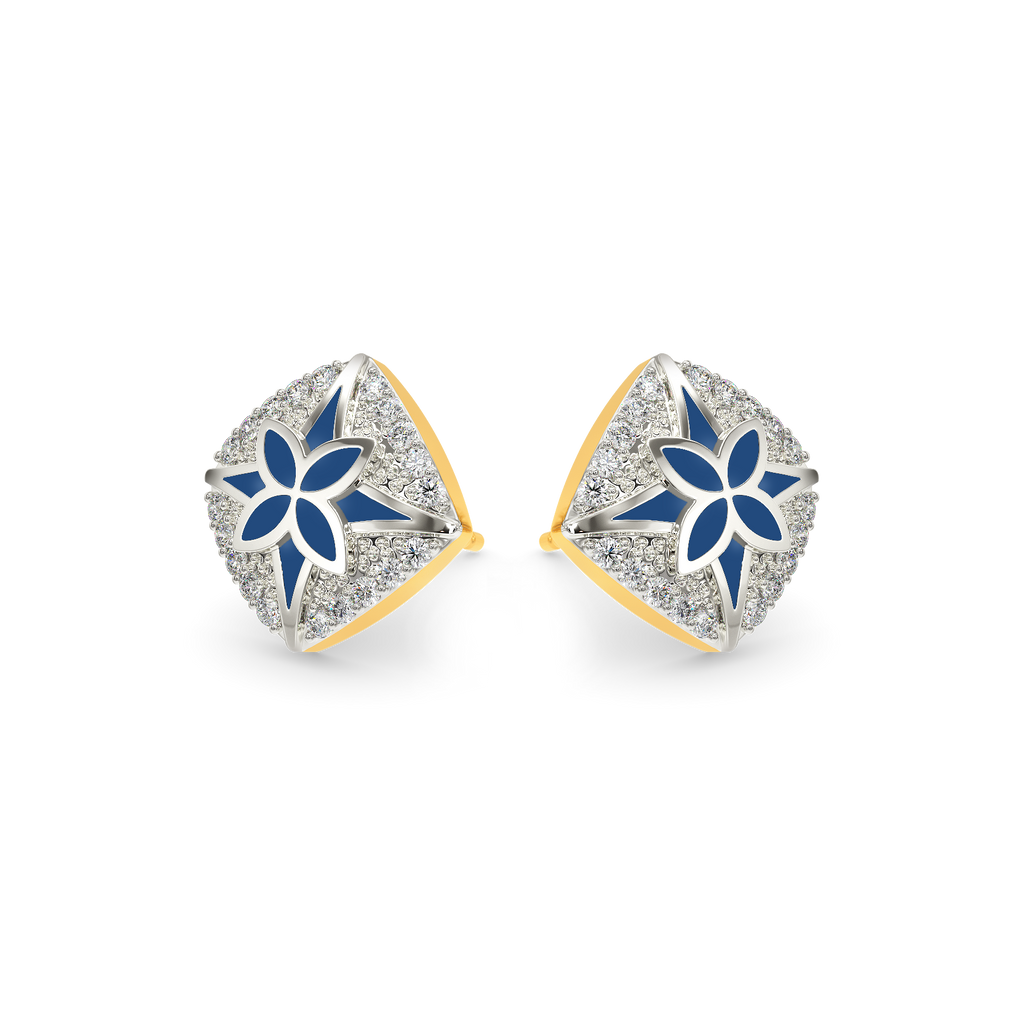 Denim Star Diamond Earrings