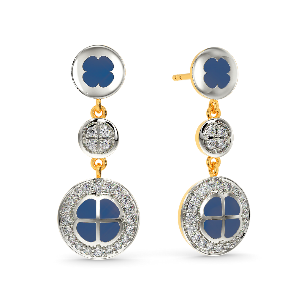 Dipped In Denim Diamond Earrings