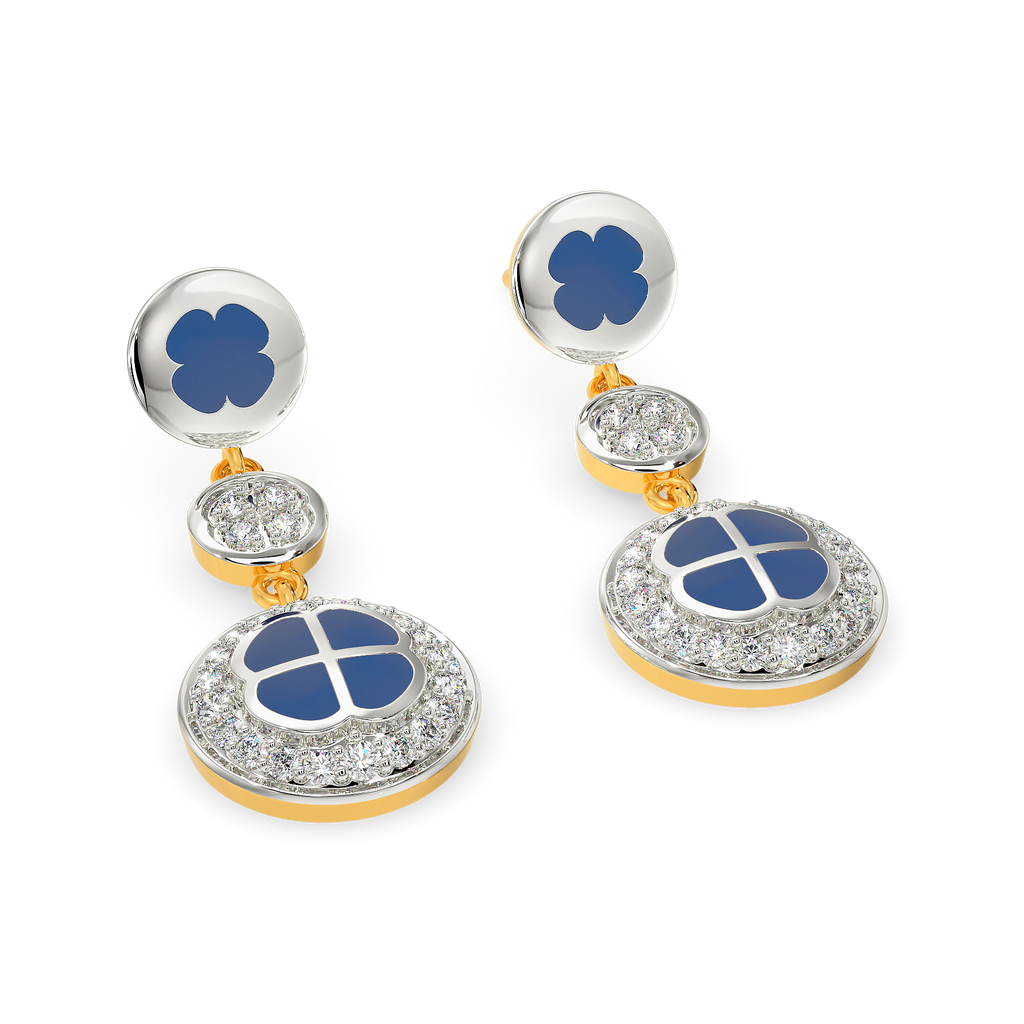 Dipped In Denim Diamond Earrings