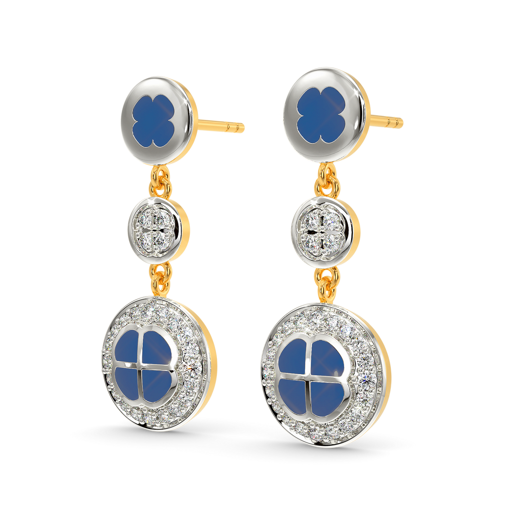 Dipped In Denim Diamond Earrings