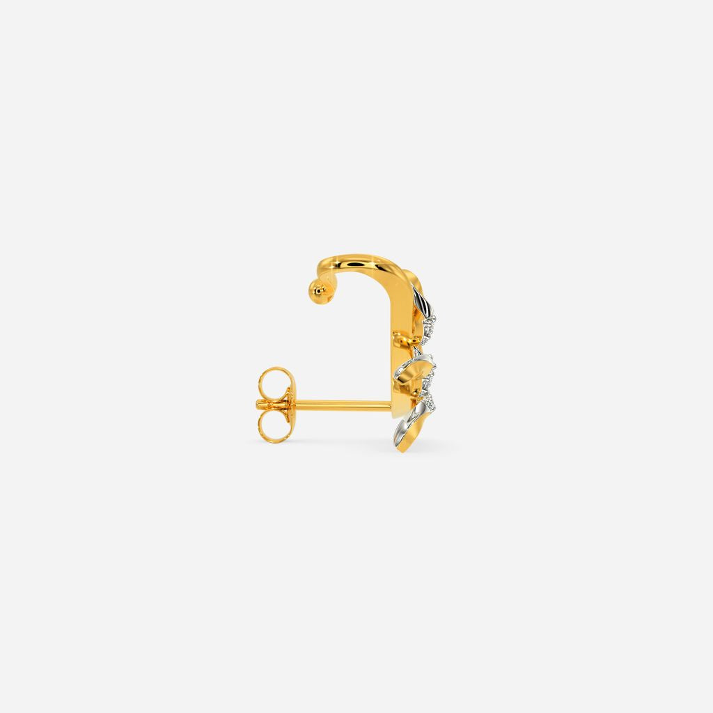 Twisted leaves Diamond Earrings