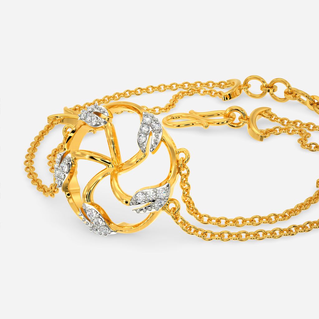 Halo Leaves Diamond Bracelets