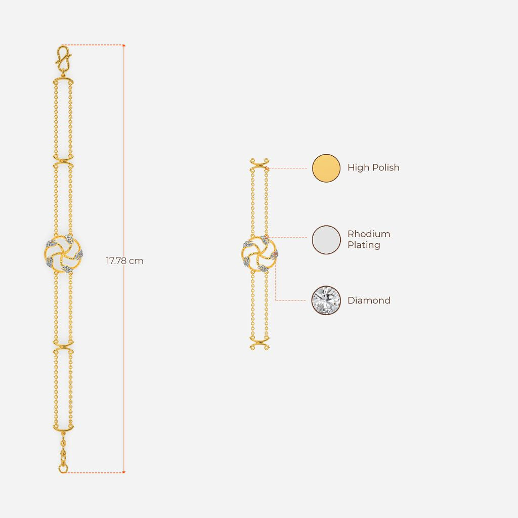 Halo Leaves Diamond Bracelets