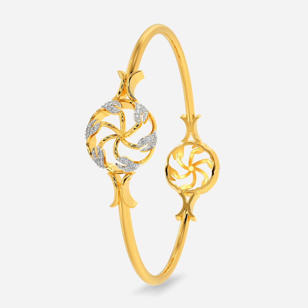 Halo Leaves Diamond Bangles