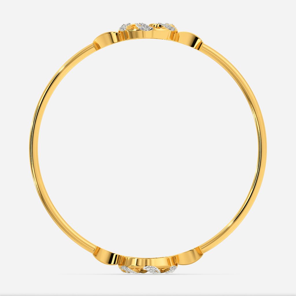 Halo Leaves Diamond Bangles