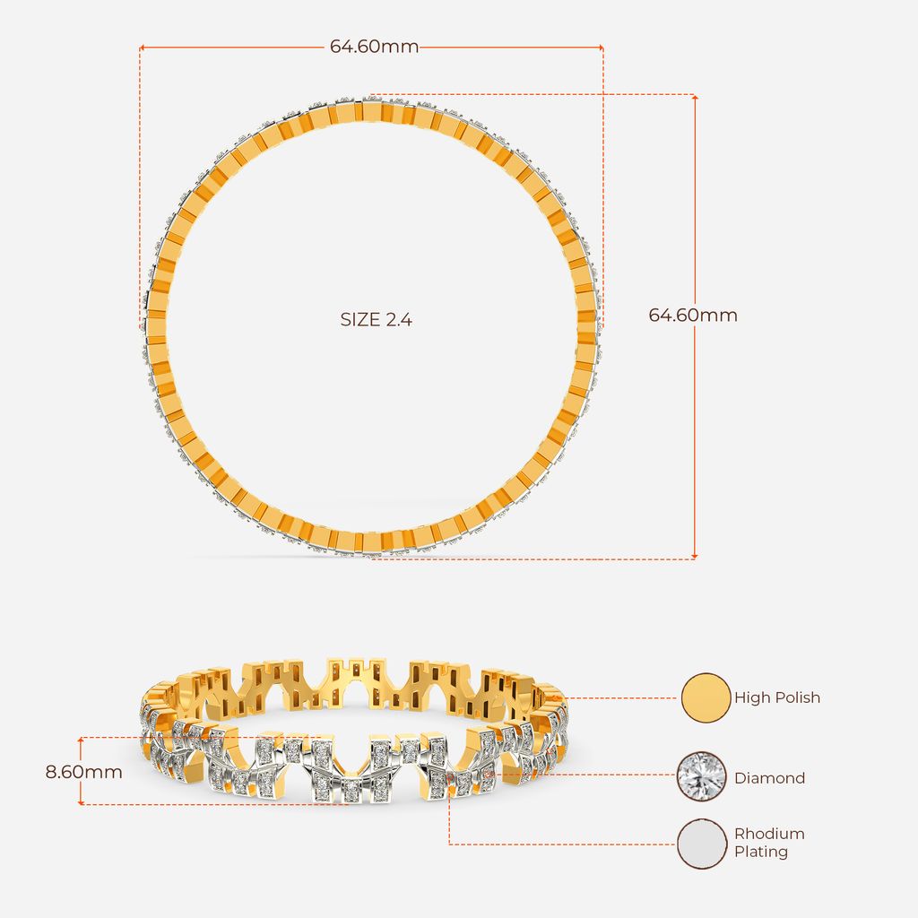 In The Ovoid Diamond Bangles