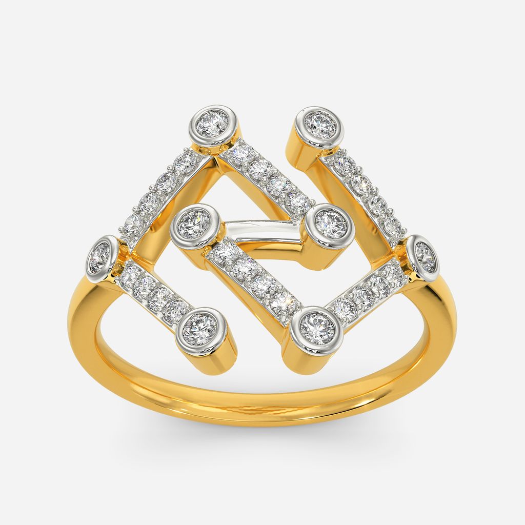 Static Glitch Diamond Rings