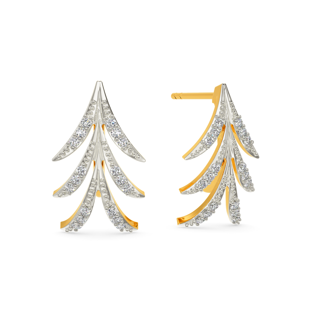 Feather Touch Diamond Earrings