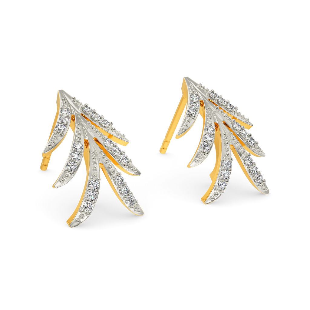 Feather Touch Diamond Earrings