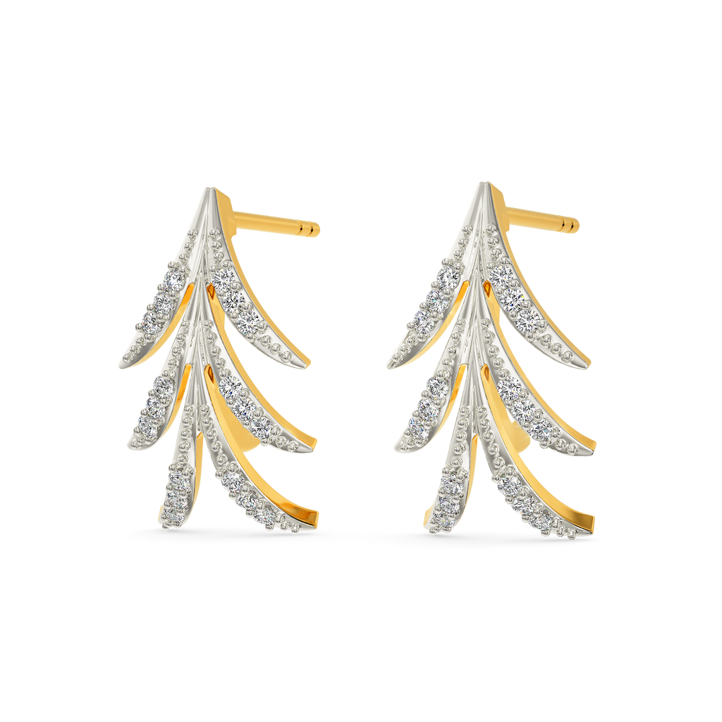 Feather Touch Diamond Earrings