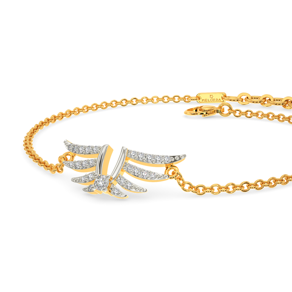 Feathering Around Diamond Bracelets