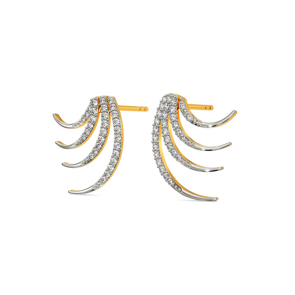 Frazzle Your Feathers Diamond Earrings