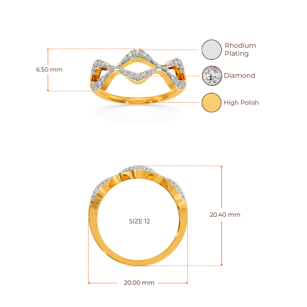 Lavish Swril Diamond Rings