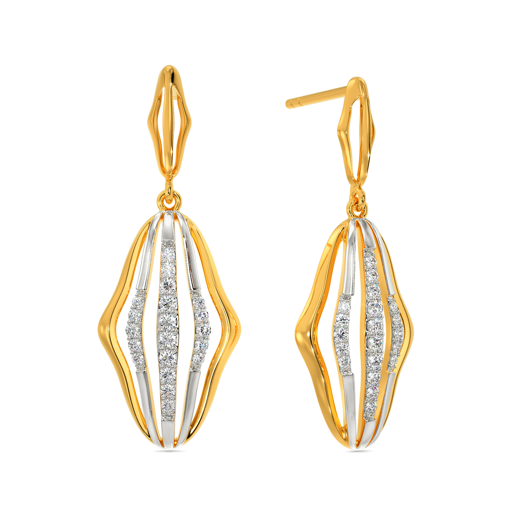 Bold Flounce Diamond Earrings