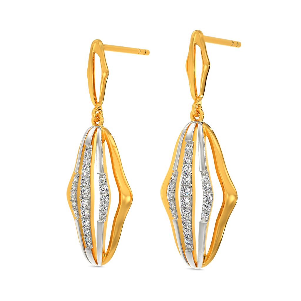 Bold Flounce Diamond Earrings