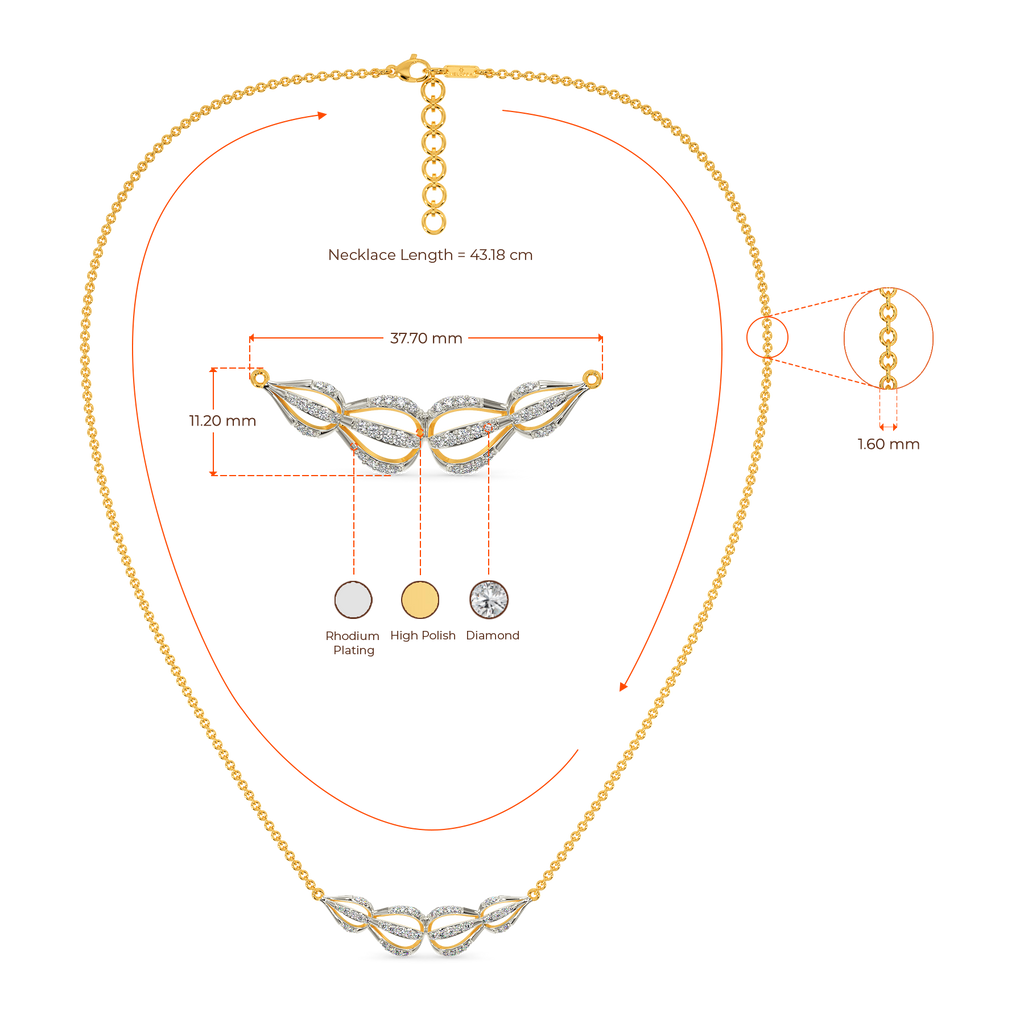 Flouncy Bliss Diamond Necklaces