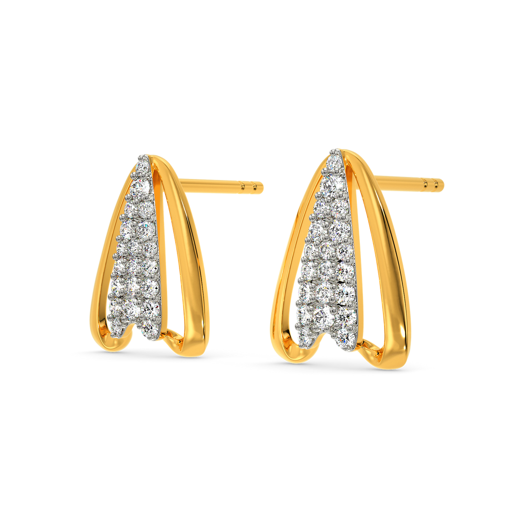 Puffy Trail Diamond Earrings