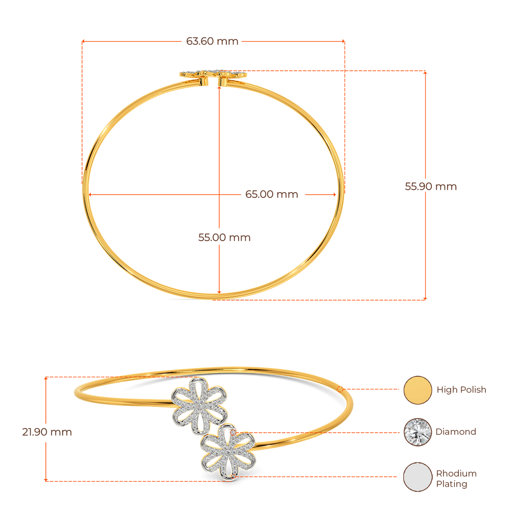 Hyacinth's Glory Diamond Bangles