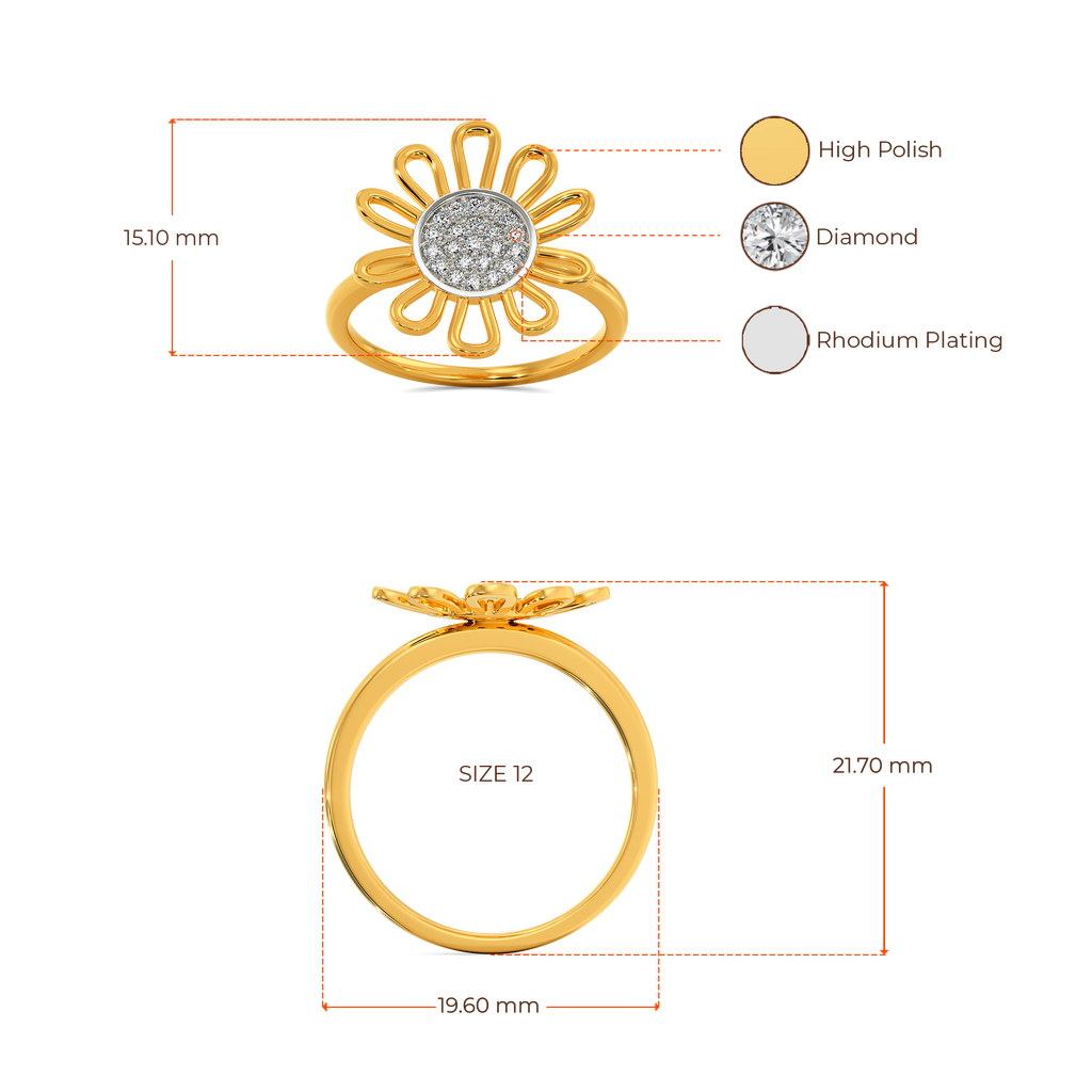 Sunflower Season Diamond Rings