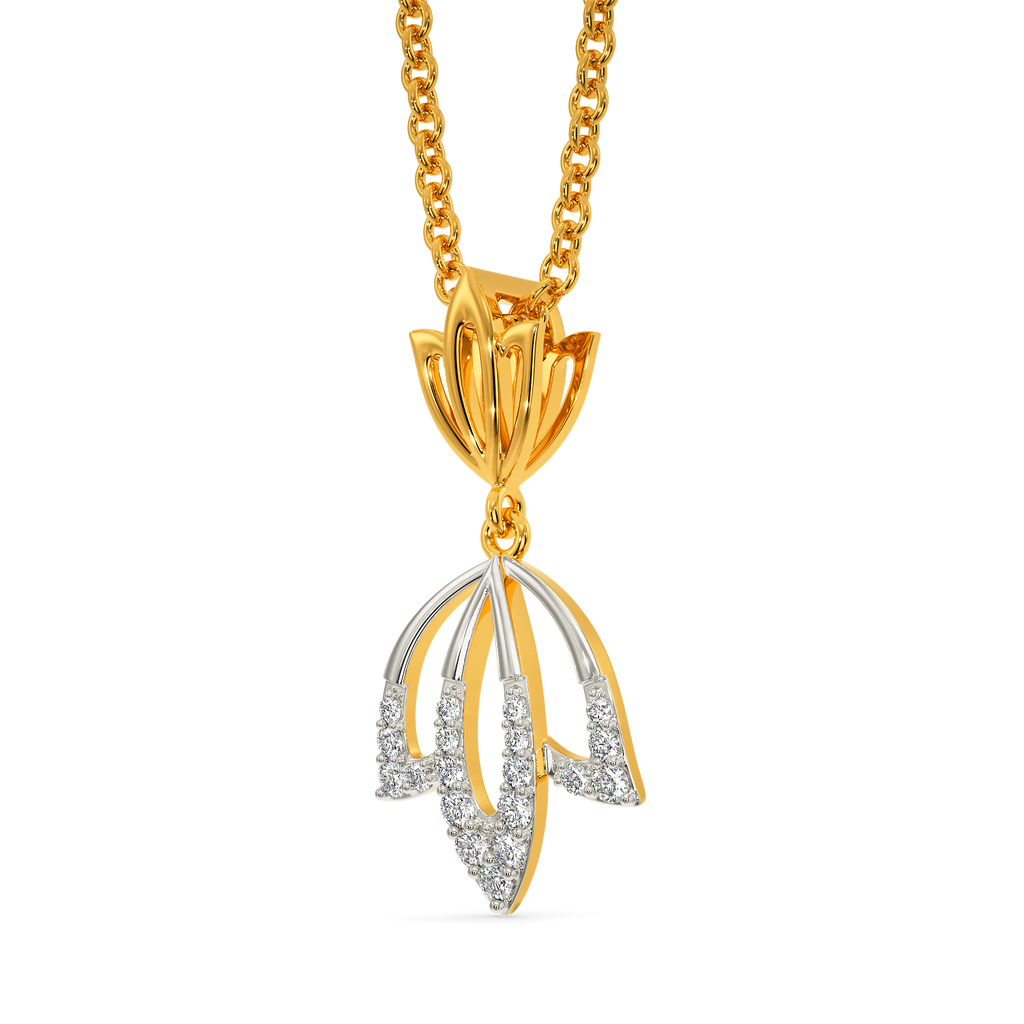 Tune Of The Lotus Diamond Pendants