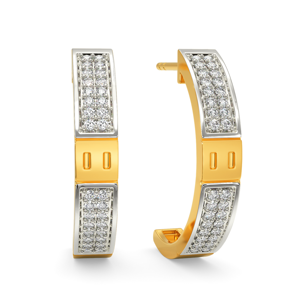 Funky Functional Diamond Earrings
