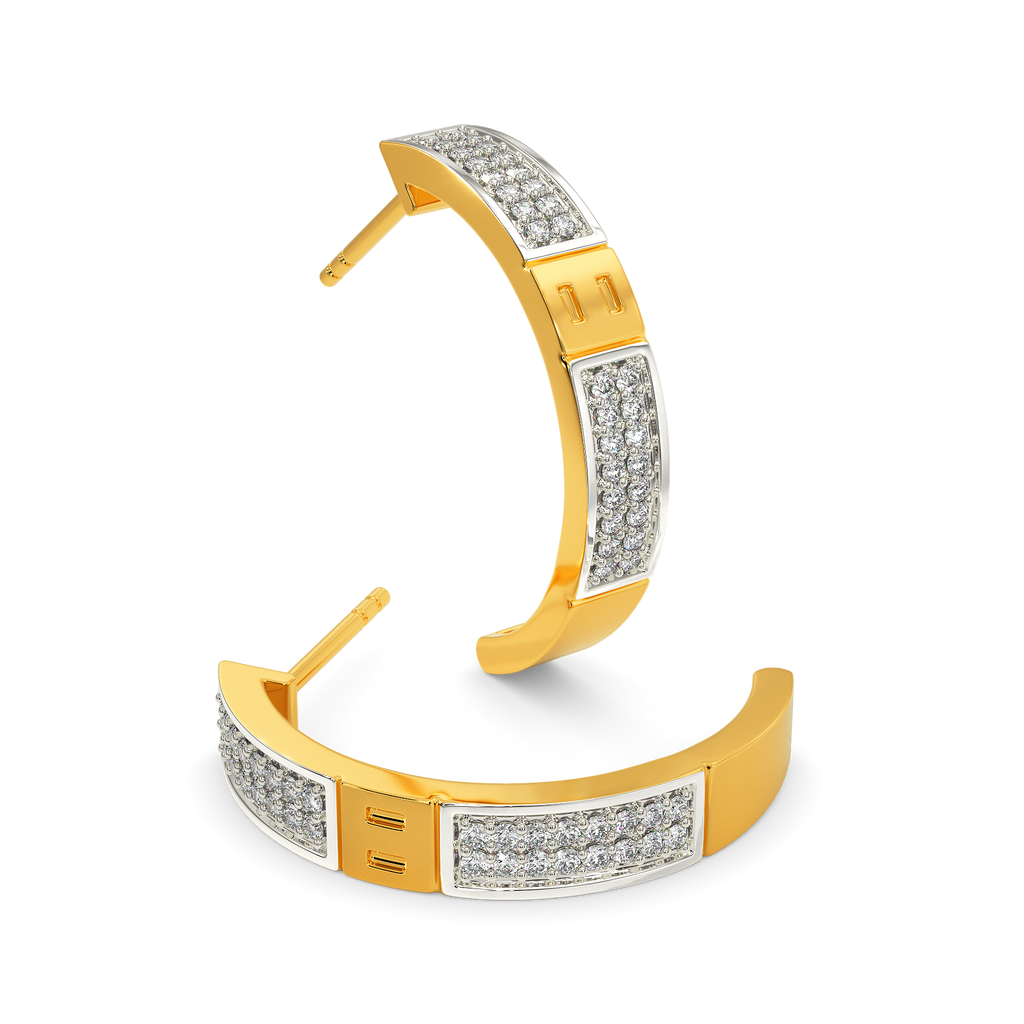 Funky Functional Diamond Earrings