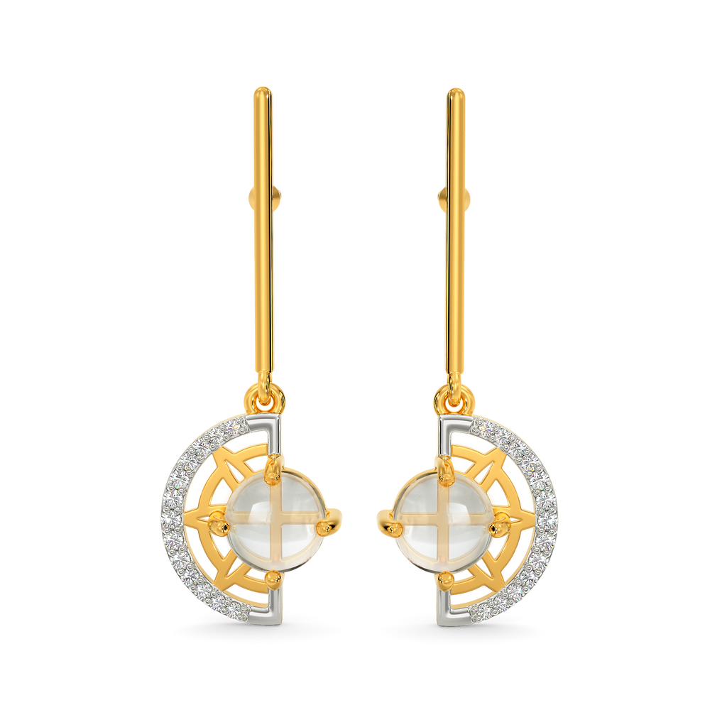Clear Horizon Diamond Earrings