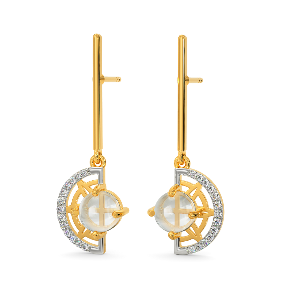 Clear Horizon Diamond Earrings
