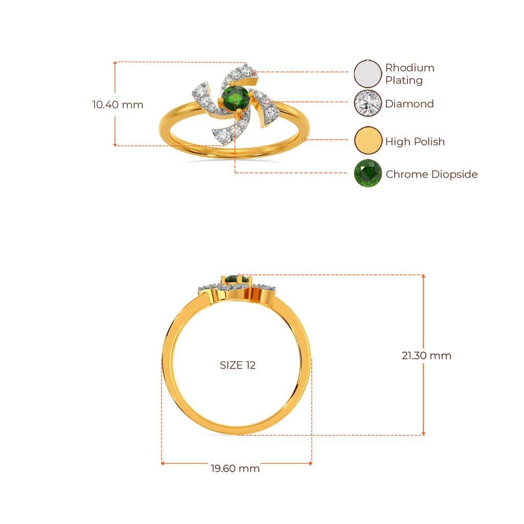 Green Essence Diamond Rings