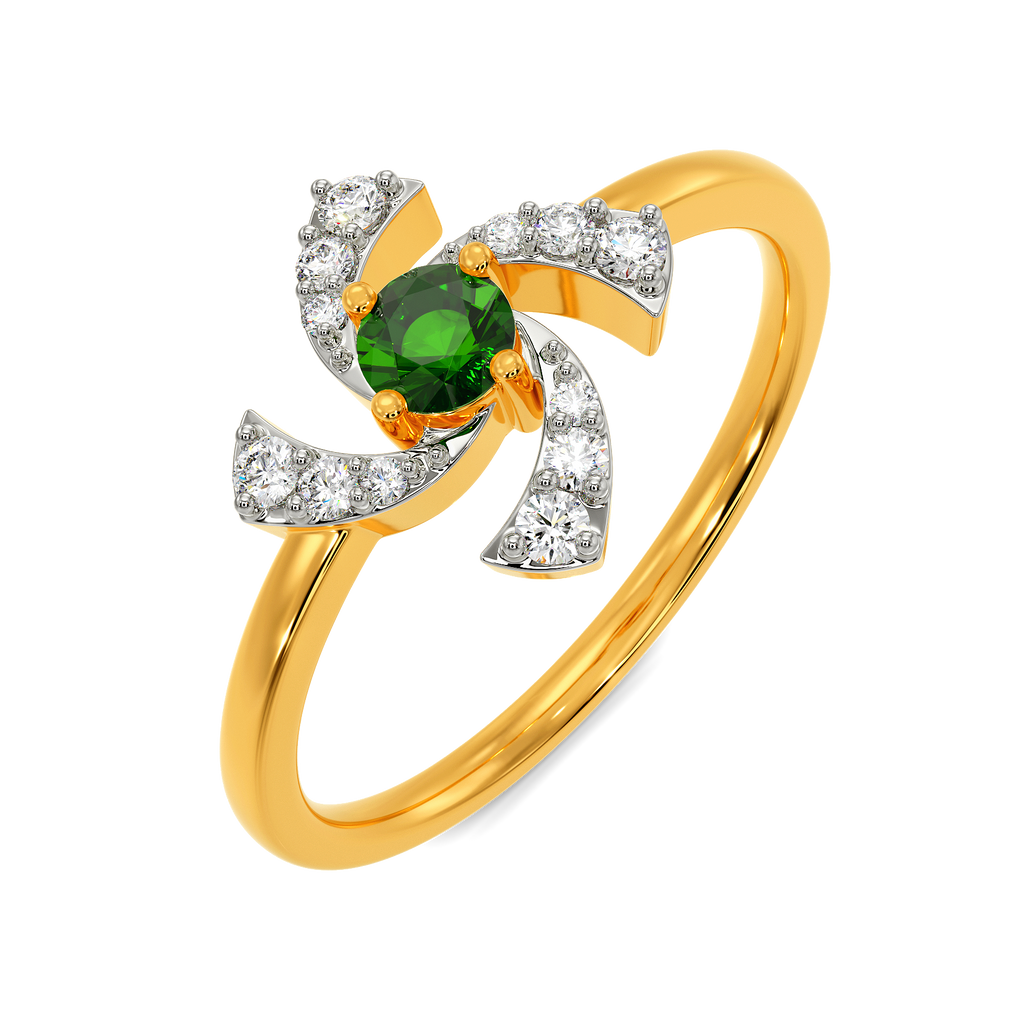 Green Essence Diamond Rings