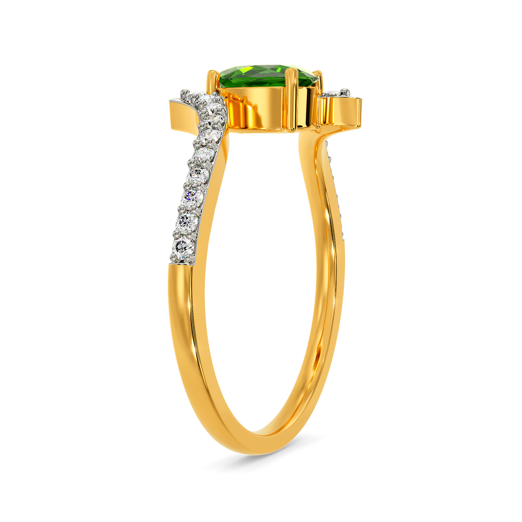 Green Spark Diamond Rings